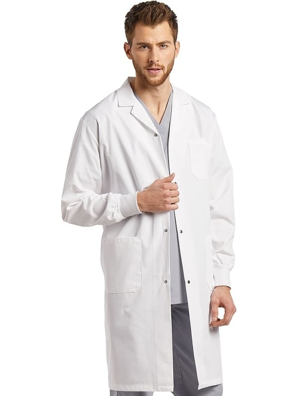 4533 Greentown Unisex Snap Front Full Length Lab Coat With Cuffs - Scrub Nation Canada