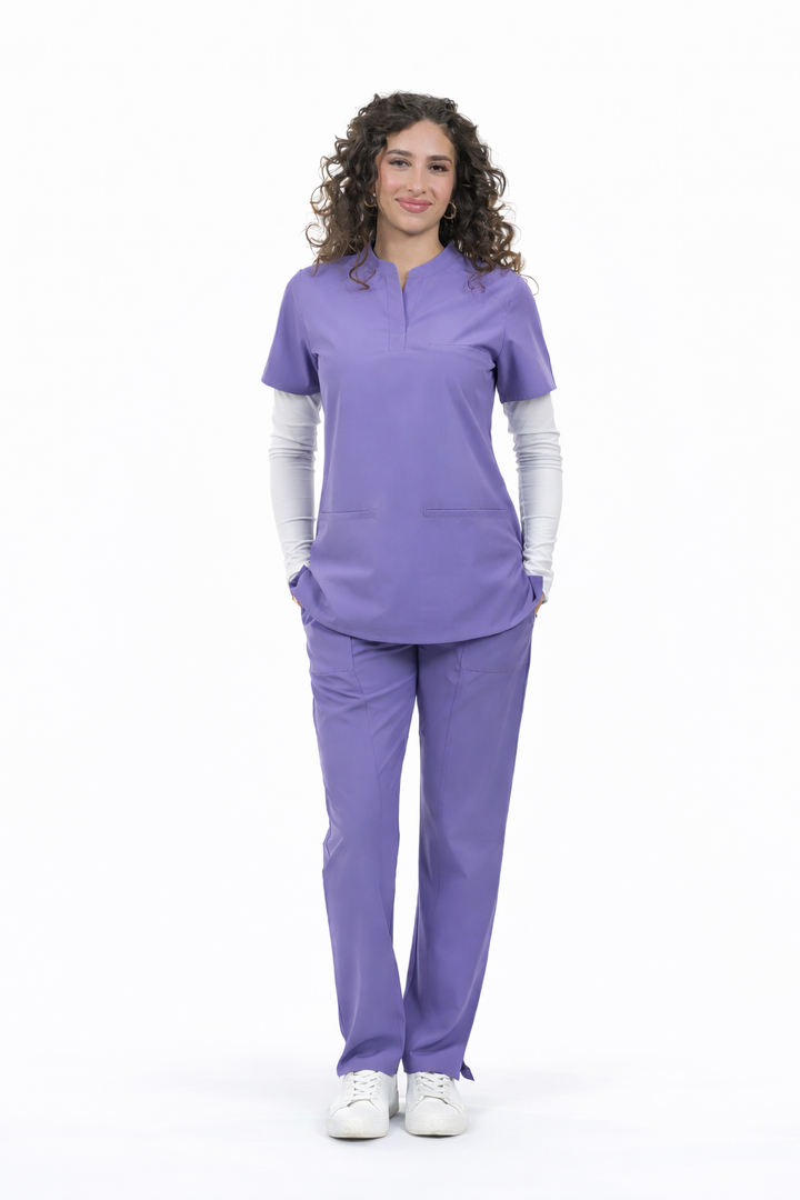 Style 6218-1076 Zinnia Mandarin Collar Scrub Top