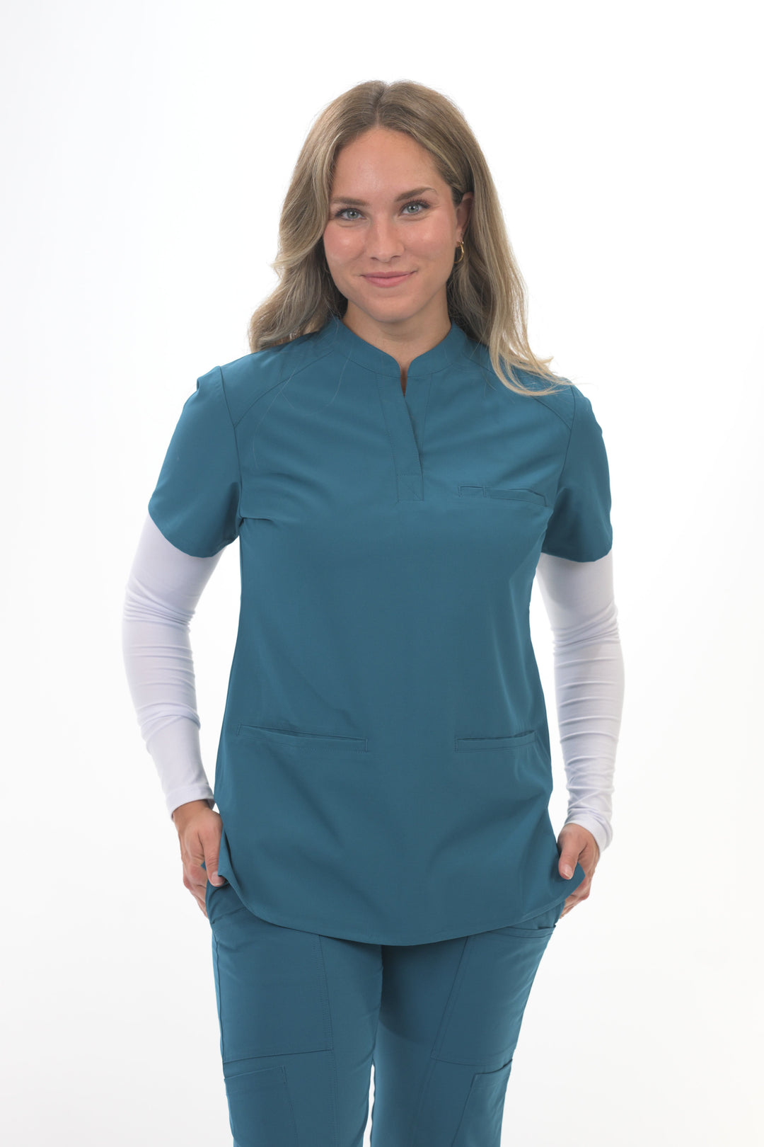 Style 6218-1076 Zinnia Mandarin Collar Scrub Top