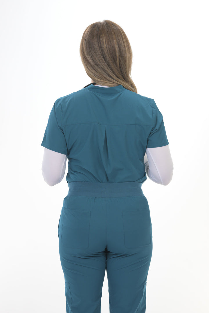 Style 6218-1076 Zinnia Mandarin Collar Scrub Top
