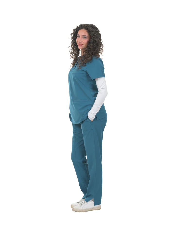 Style 6218-1076 Zinnia Mandarin Collar Scrub Top