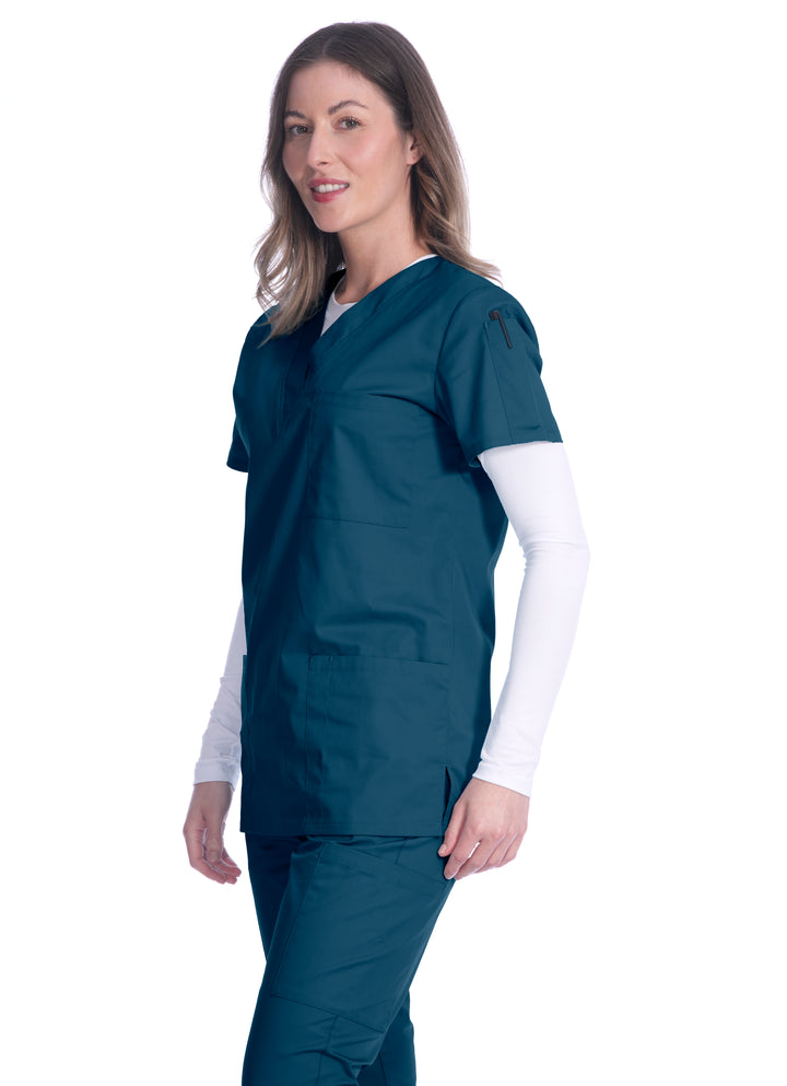 1005 Unisex Greentown Classix Soft -Neck  Scrub Top