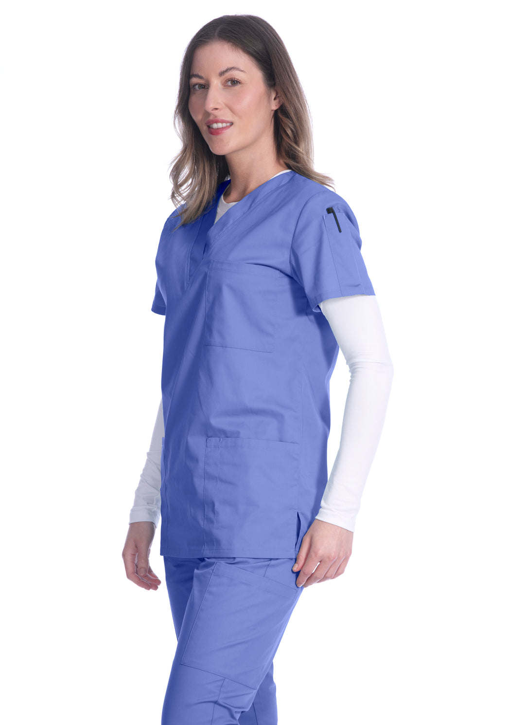 1005 Unisex Greentown Classix Soft -Neck  Scrub Top