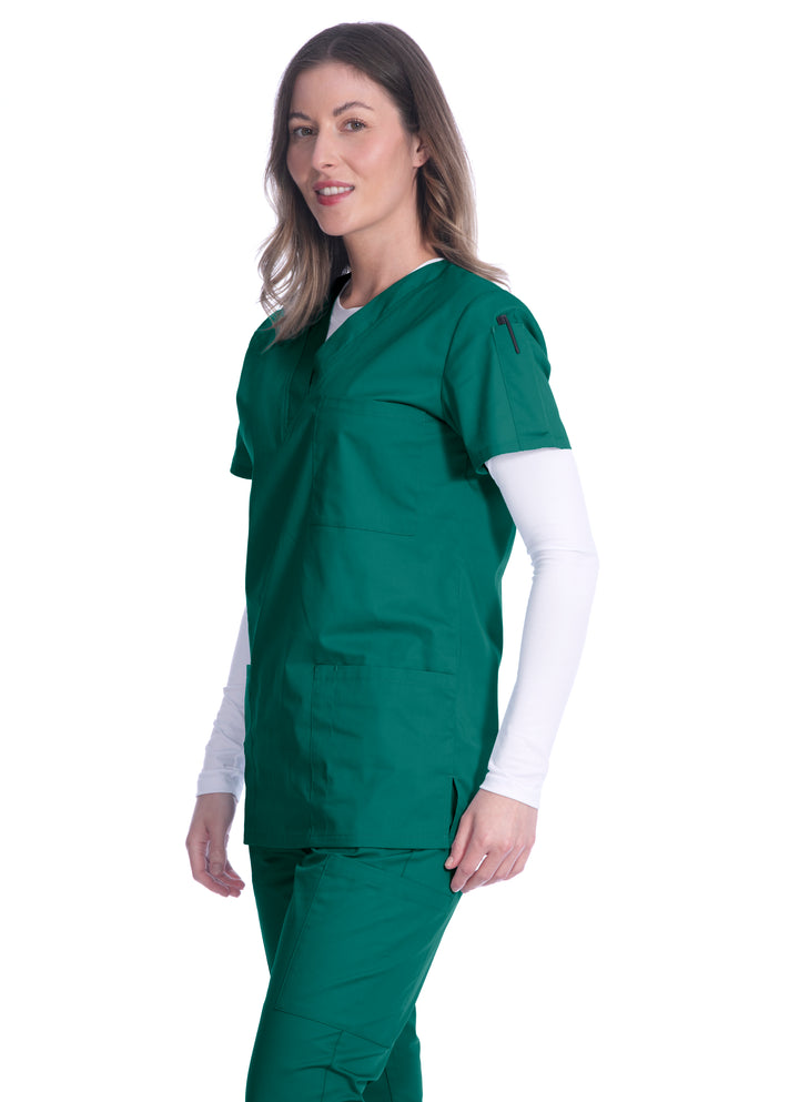 1005 Unisex Greentown Classix Soft -Neck  Scrub Top