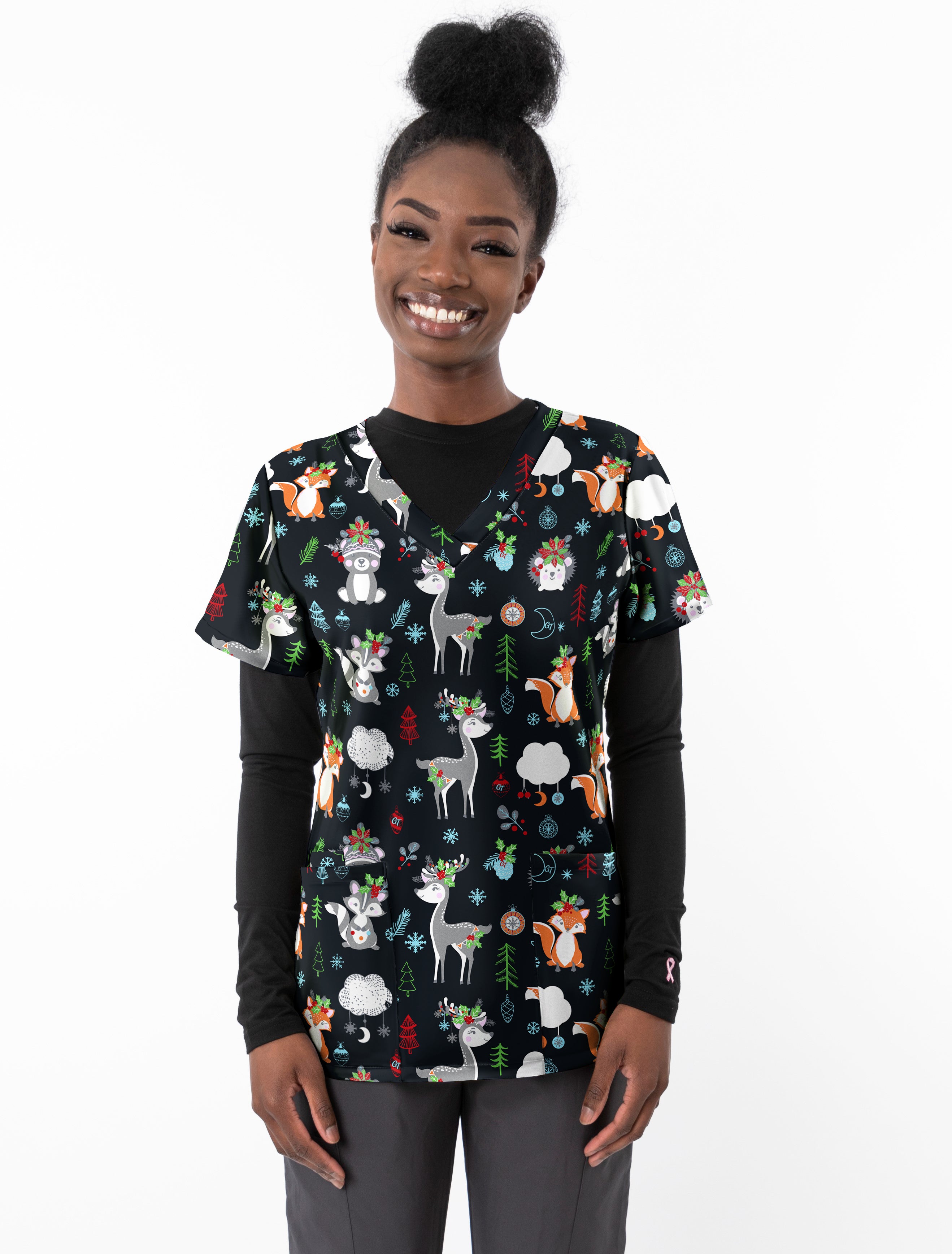 Print scrub tops on on sale sale