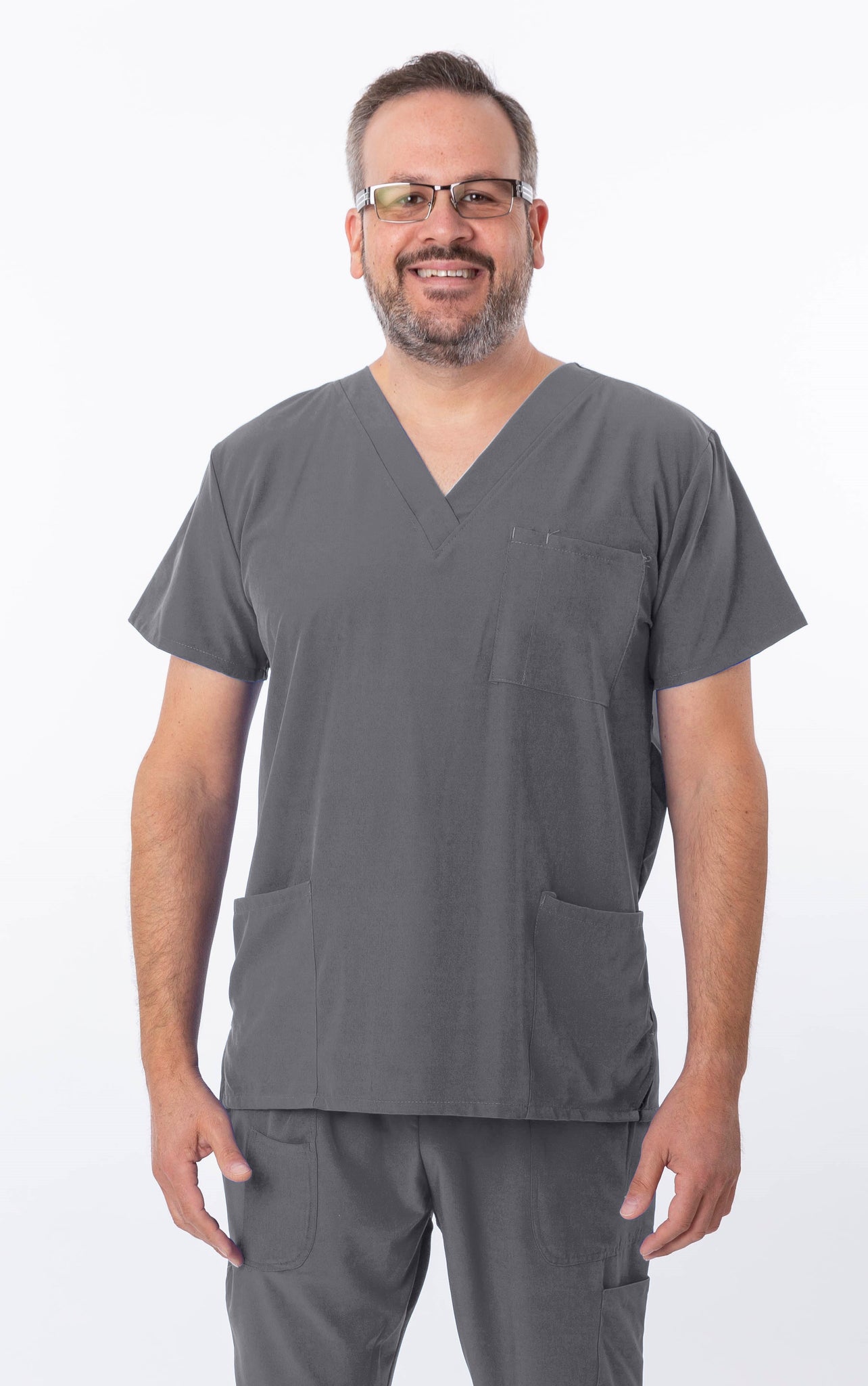 18-1062A Men's Stretch Scrub Top by Greentown - Scrub Nation Canada