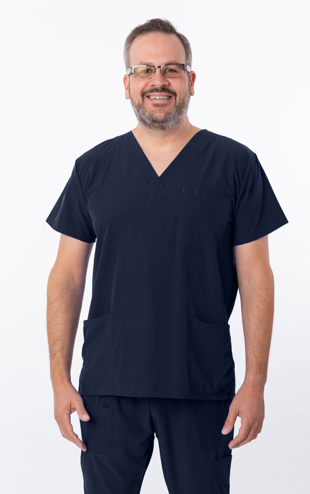18-1062A Men's Stretch Scrub Top by Greentown - Scrub Nation Canada
