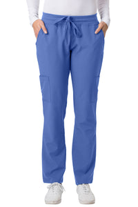 2200 4 Flex Yoga Band Waist Straight Leg Cargo Scrub Pants by Greentown - Scrub Nation Canada